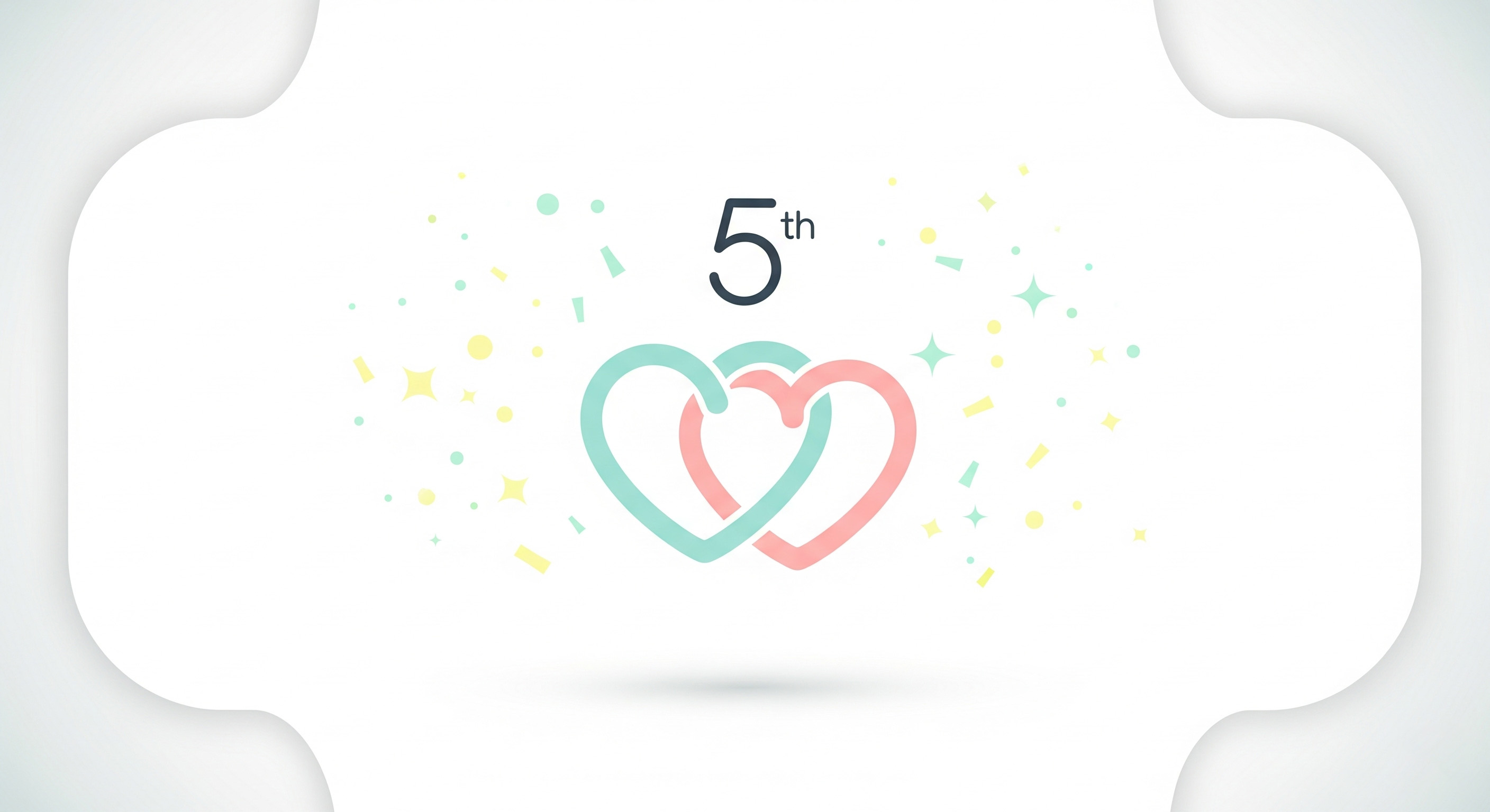 Couple celebrating 5th anniversary